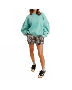 Trend:Notes Notte Crew Oversized Sweatshirt - Green