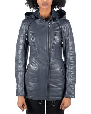 TruClothing Mid Length Hooded Parka Jacket - Black