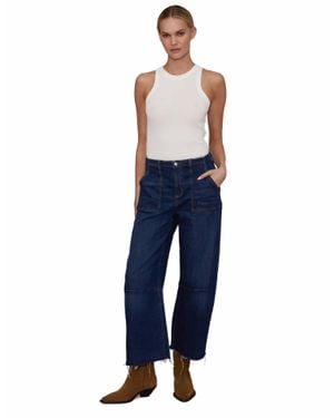 Le Jean Utility Soft Barrel Jean - Blue