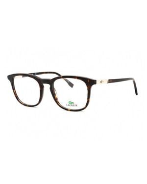 Lacoste Eyeglasses Round Full Rim, Shiny Frame And Clear Demo Lens Lens L2889N001 - Black