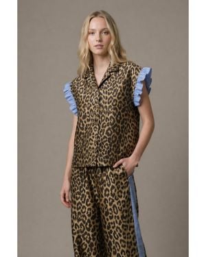 See And Be Seen Leopard Blouse - Brown