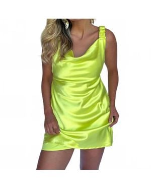 One And Only Collective Cowl Neck Slip Dress - Green