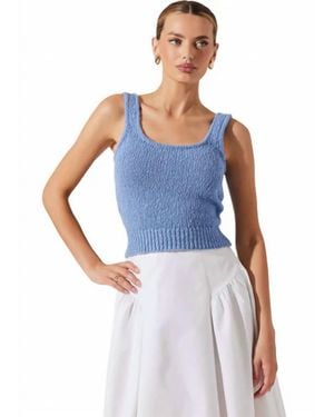 Astr Virgo Sweater Tank Top - Blue