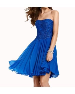 Clarisse Strapless Dress - Blue