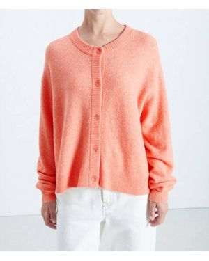 American Vintage Damsville Long Sleeve Cardigan - Red