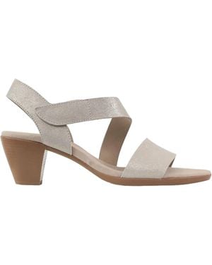 Munro Lucia Champagne Shimmer Heels - White