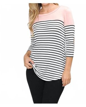 Magic Fit Stripe Top - Black