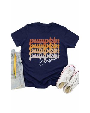 Tultex Apparel Kids Pumpkin Season Graphic Tee - Blue