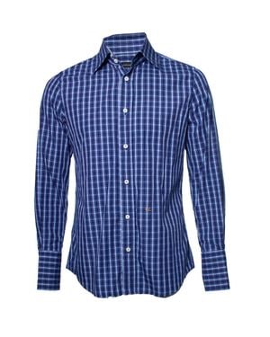 DSquared² Dark Checkered Blouse - Blue