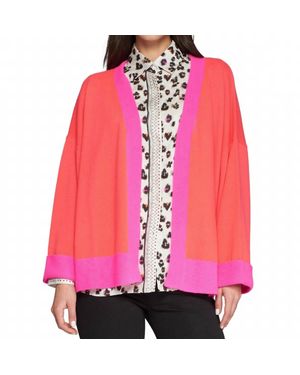 Vilagallo Knitwear Tweed Cardigan - Pink