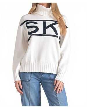 Elan Ski Turtleneck Sweater - White