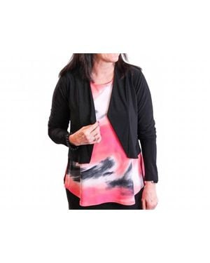 Sympli Clip Long Sleeve Shrug - Black