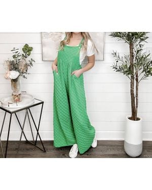 Bibi Let's Go Baby Checkered Overalls - Green