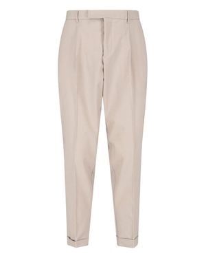 Cruna Tailored Straight-Leg Virgin Wool Pants - Natural