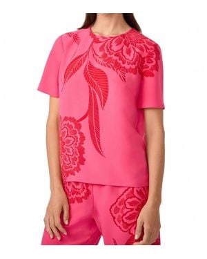 Trina Turk Sugarhill Short Sleeve Top - Pink
