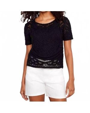 Charlie b Reversible Cotton Crochet Top - Black