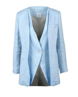 Eleventy Rounded Jacket - Blue