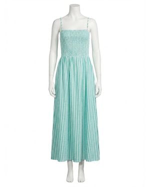 Z Supply Bayside Stripe Linen Maxi Dress - Green