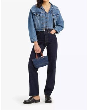 Levi's Ribcage Full Length Slim Leg Jeans - Blue