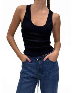 PERFECTWHITETEE Debbie Cotton Tank - Black