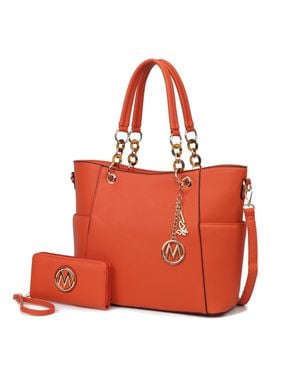 MKF Collection by Mia K Bonita Tote Handbag With Wallet - Red