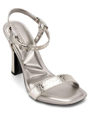 Karl Lagerfeld Cybil Ankle Strap Sandal - Metallic
