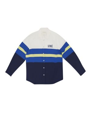 Aimé Leon Dore Colorblock Logo Shirt - Blue