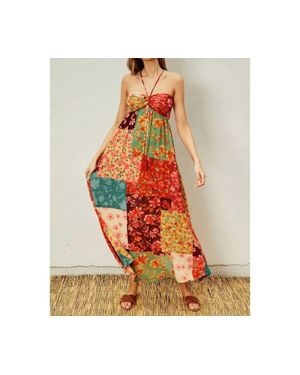 Dress Forum Mon Cheri Ruched Babydoll Maxi Dress - Brown