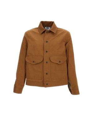 Junya Watanabe Checkered Tweed Panel Wool Jacket - Brown
