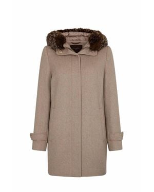 Moorer Mid Length Jacket - Natural