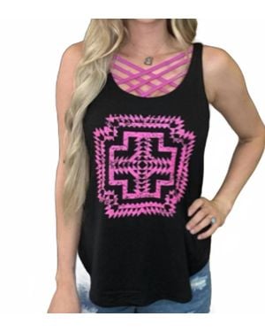 Sterling Kreek Aloha Babe Aztec Tank Top - Red