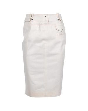 Altuzarra Waistband Detail Midi Pencil Skirt - White