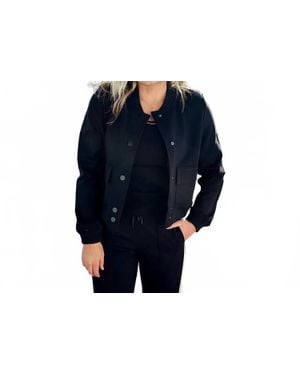 Elan Knit Bomber Jacket - Blue