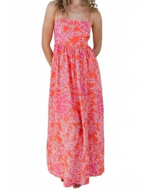 By Together Already Yours Floral Maxi Dress - Red