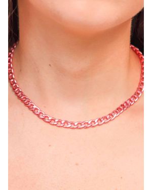 Taylor Says Ayla Metallic Choker Necklace - Pink