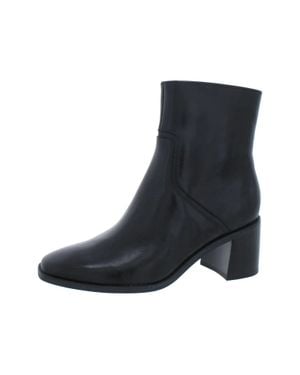 Naturalizer Erica Boots Leather Block Heel Ankle Bootie Zap1671 - Black