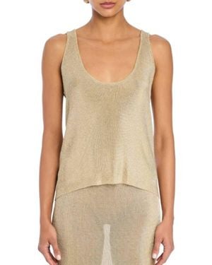 SER.O.YA Hero Metallic Knit Tank - Natural