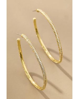 UNCOMMON JAMES Pavé Hoop Earrings - Natural