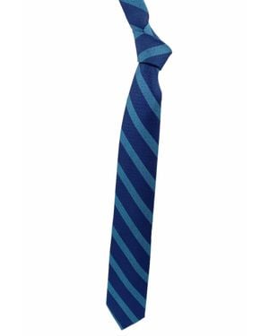 Robert Talbott Textured Stripe Best Of Class Woven Silk Tie - Blue