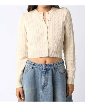 Olivaceous Sara Button Knit Top - Blue