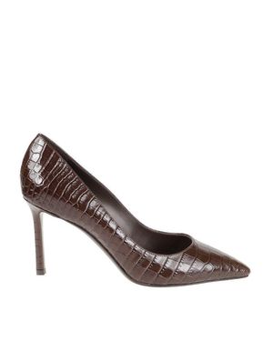 Jimmy Choo Pointed Toe High Heel Pumps With Silhouette - Brown