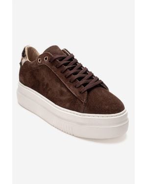 Forever & Always Shoes Nera Leather Casual Sneaker - Brown