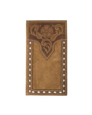 Nocona Belt Co Buck Laced Leather Wallet - Brown