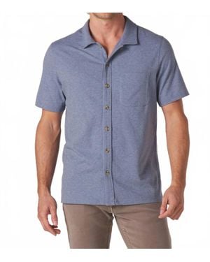 The Normal Brand Active Puremeso Weekend Button Down Shirt - Blue