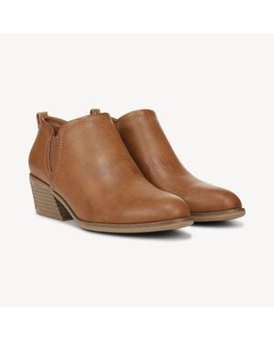 Dr. Scholls Laurel Boots Wobrown Slip On Block Heel Ankle Bootie Zap424