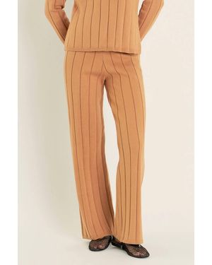 English Factory Texture Knit Pants - Natural