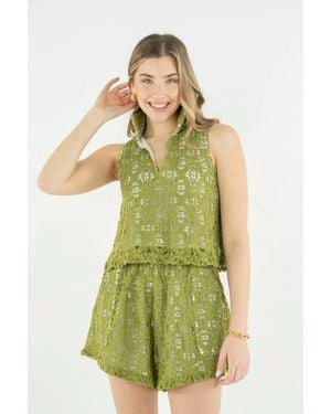 Emily Mccarthy Lucy Cropped Top - Green
