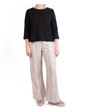 cut-loose Pocket Three Quarter Sleeve Shell Top - Black