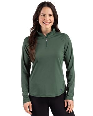 Cutter & Buck Prospect Recycled Featherlight Stretch Quarter Zip - Green