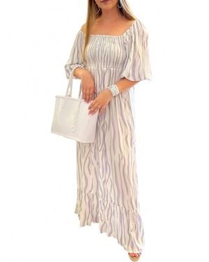 Skemo Poppy Long Dress - White